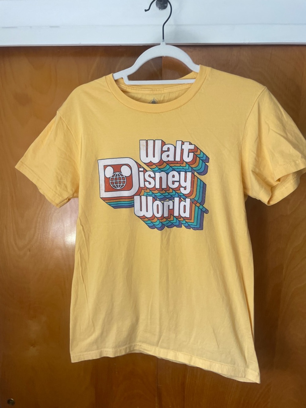Disney Parks Retro Logo Yellow T-Shirt